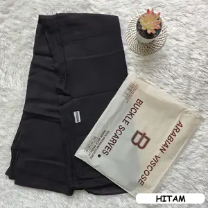 ARABIAN VISCOSE Hijab Pashmina BUCKLE SCARVES 70x175 CM Logo Jahit