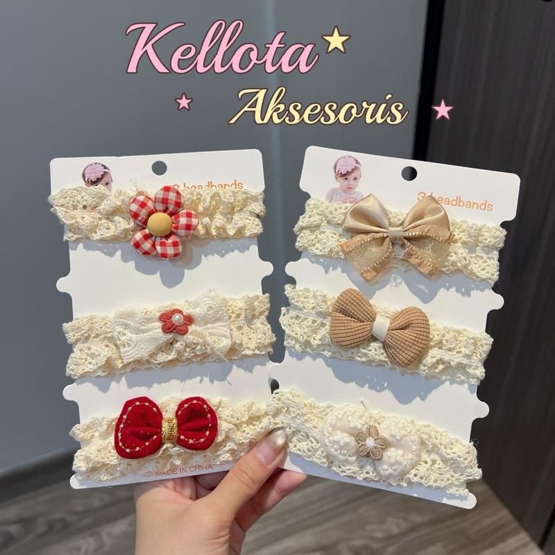 Bandana anak bayi 1Set 3PCS bahan lembut aman untuk bayi