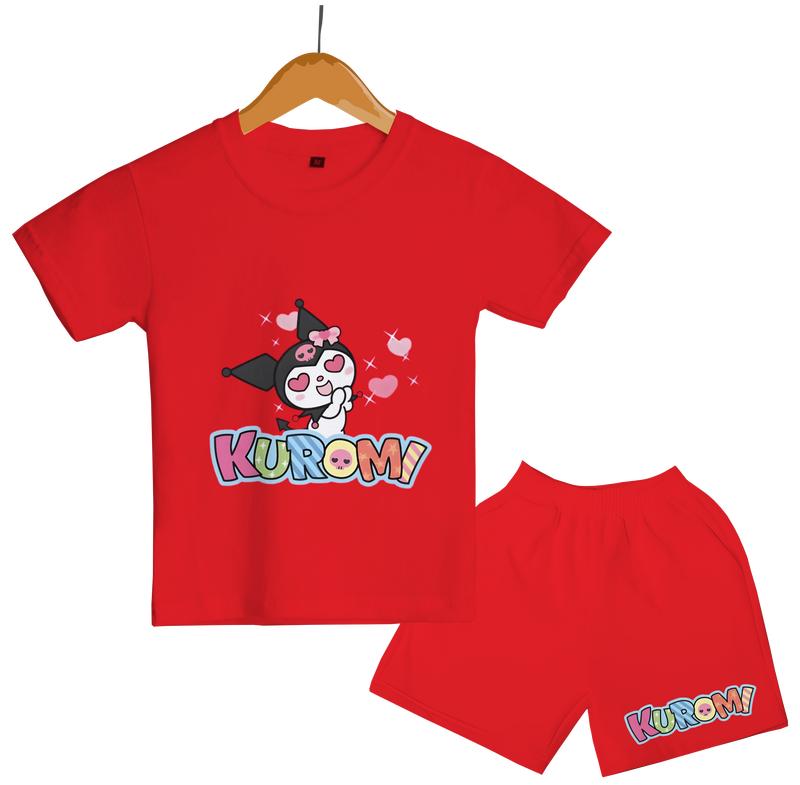 Luwi Kids Setelan Anak Cewek Cowok Gambar Kuromi Colorfull Celana Fashion 6