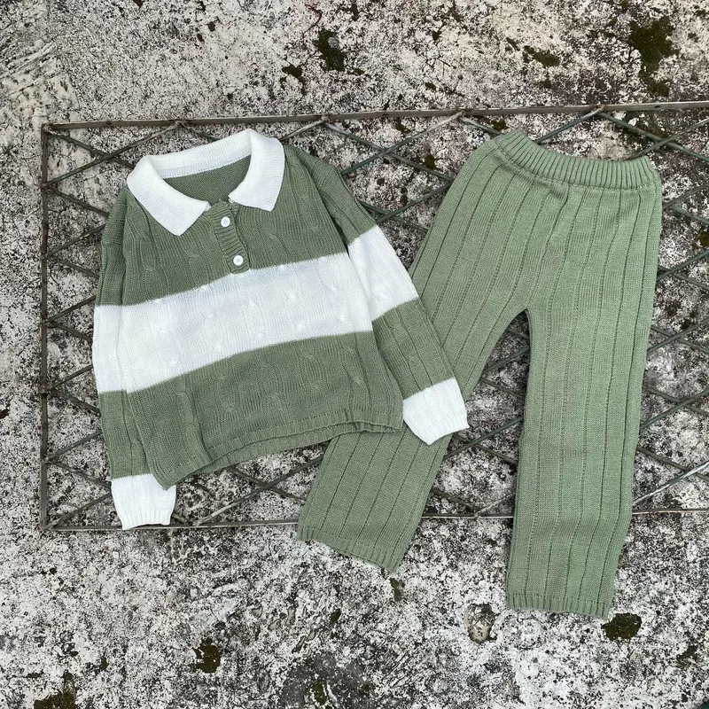 Dibaa Kids - Setelan Kulot Tarisa Rajut Anak - Setelan Kulot Anak Perempuan - Sweater Rajut Terbaru Cardigan Anak 2 -12 Tahun By Dibaa 2