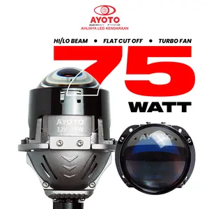 LAMPULED BL26 AYOTO 55W, 65W, 75W, 60W 3CAHAYA, 85W NEW UKURAN 2,5 INCH FLAT CUT HI/LOW
