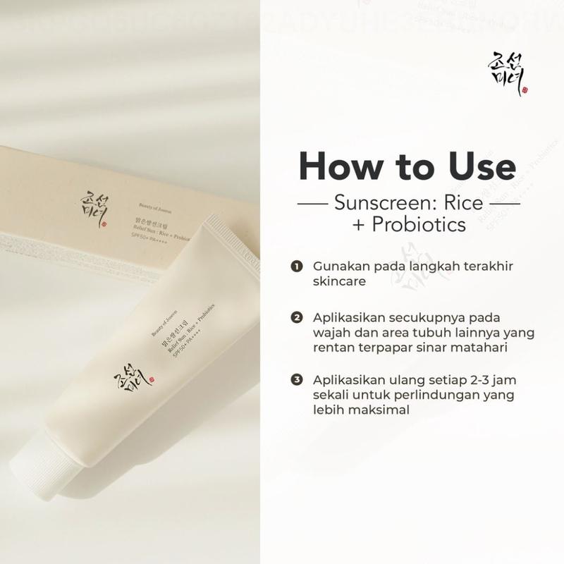 Beauty of Joseon Sunscreen SPF50+ PA++++ Relief Sun Rice + Probiotics skincare korea joseon 50ml 1R6DIR 6