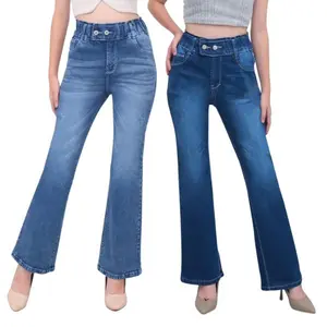 NANOSTAR JEANS LISA - Celana Cutbray Jeans Wanita pinggang karet - size 27-34 - GREY / SNOW / DARK BLUE / BLACK Cutbray jeans wanita