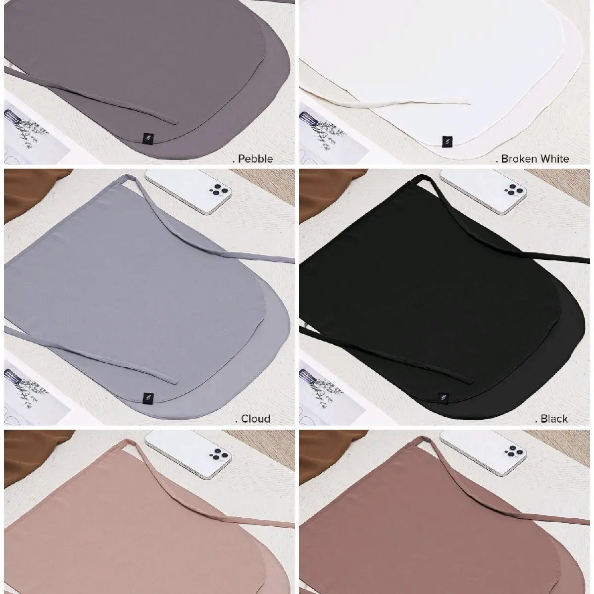 Cadar 2 layer Bahan Ceruty babydoll premium Ceruti Muslim Jilbab