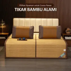 Barito Indo Tikar Lipat Bambu Premium Bambu Alami 180x200 160x200 120x200CM Dekorasi Kamar Cocok Untuk Musim Panas & Semua Acara (X11A1/B1/C1)