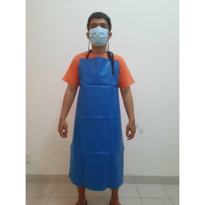 APRON PVC doff industri 1 Sisi celemek anti chemical waterproof anti air  Tali strap ceklok 6