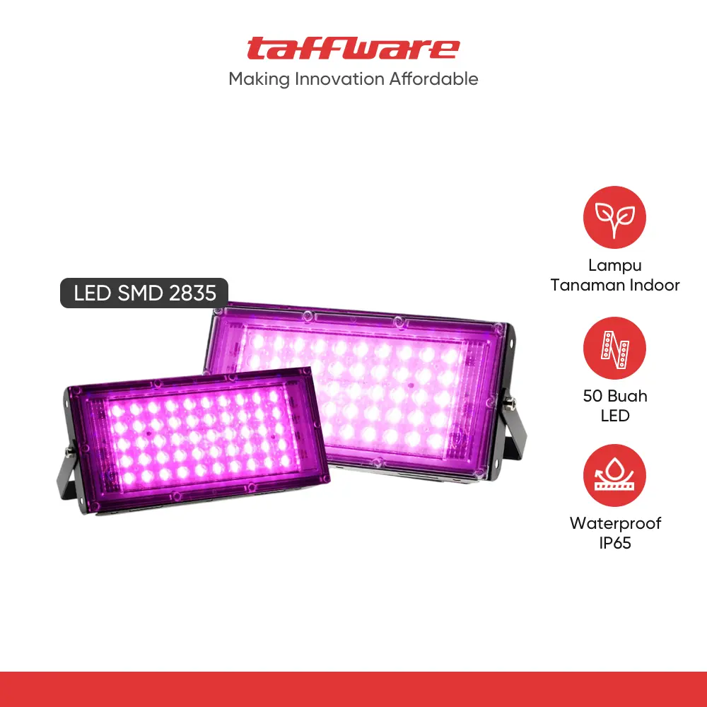 TaffLED Grow Light LED Hidroponik Full Spectrum 2835 SMD 220V 50W - RO22