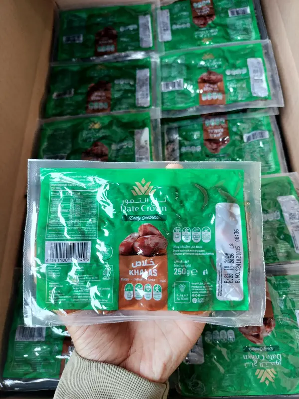 Kurma khalas Date Crown 250g Frehs Kurma Vacuum Basah Panen Baru Exp 2026 4