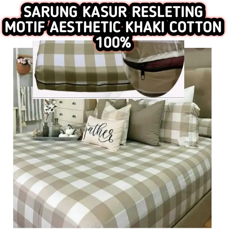 SARUNG KASUR RESLETING POLOS NO.1 180X200X20 BAHAN COTTON DISPERS 8