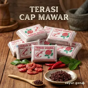 Terasi Udang Cap Mawar Khas Lampung 1pack isi 10 Sachet Termurah