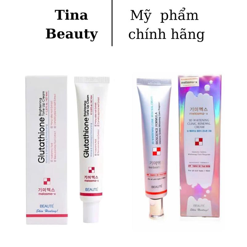  COMBO Kem ngày và kem đêm Glutathione 3D Melasma X hỗ trợ dưỡng sáng da 