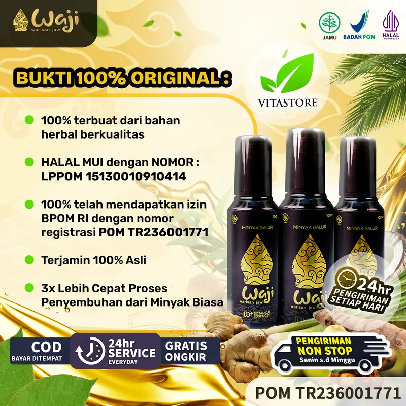 Waji Herbal Oil 100ml 1 Botol 3