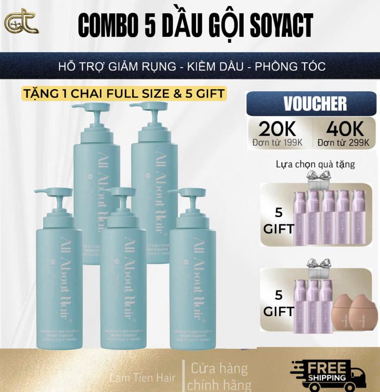 COMBO 5 DẦU GỘI ALL ABOUT HAIR NHẬP KHẨU THÁI LAN 490ML