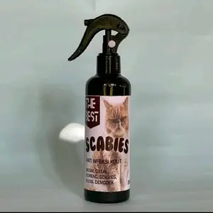 The Best Obat Jamur Parasit Kucing Anti Scabies Spray 250ml untuk Kutu Ringworm & Kudis