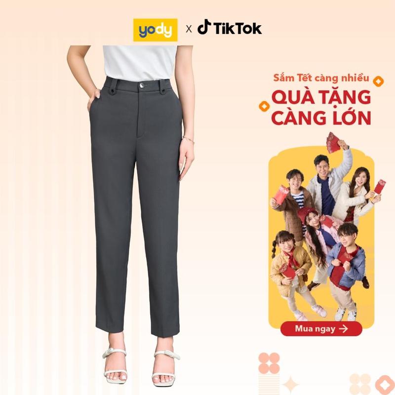 YODY Quần Âu Nữ Ống Đứng Công Sở Tôn Dáng QAN5092
