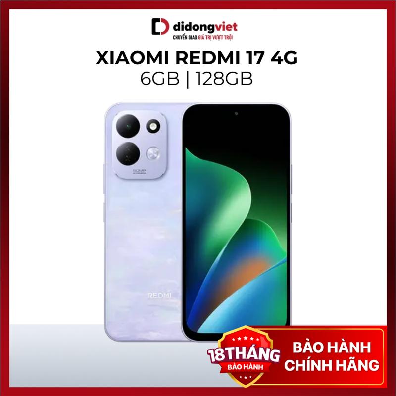 [Deal mở bán] Điện Thoại Xiaomi Redmi 17 4G 6GB l 128GB - Màn Hình 6.9", 	MediaTek Helio G91 Ultra 8 nhân, Camera kép AI 50 MP - Hàng Chính Hãng