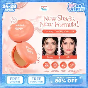 PIGEON TEENS EVERYDAY TWO WAY CAKE + UV FILTER |Bedak Foundation Padat Remaja|Medium To Full Coverage Look