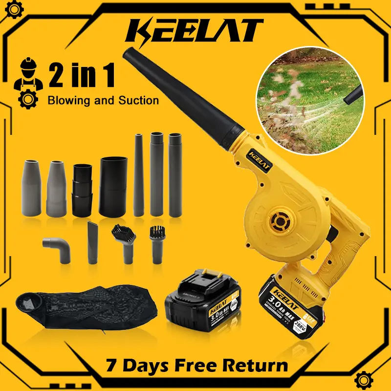 KEELAT  KEAB001  20V Cordless Air Blower Portable 2in1 Electric Blower Vacuum cleaner Floor car corner powerful Dust removal Electric Air Blower