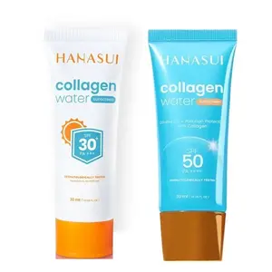 Hanasui Sunscreen Collagen Water SPF 50/30 untuk Wajah - Facial kusam collagen sunscreen  collagen Perawatan Berminyak