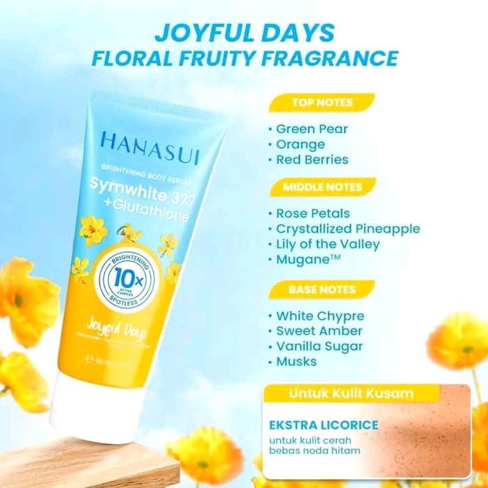 HANASUI BRIGHTENING BODY SERUM SYMWHITE 377 + GLUTATHIONE 3