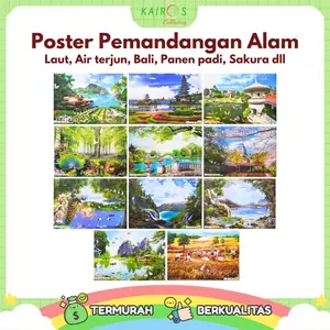 Poster Aneka Pemandangan Lukisan Alam Kertas