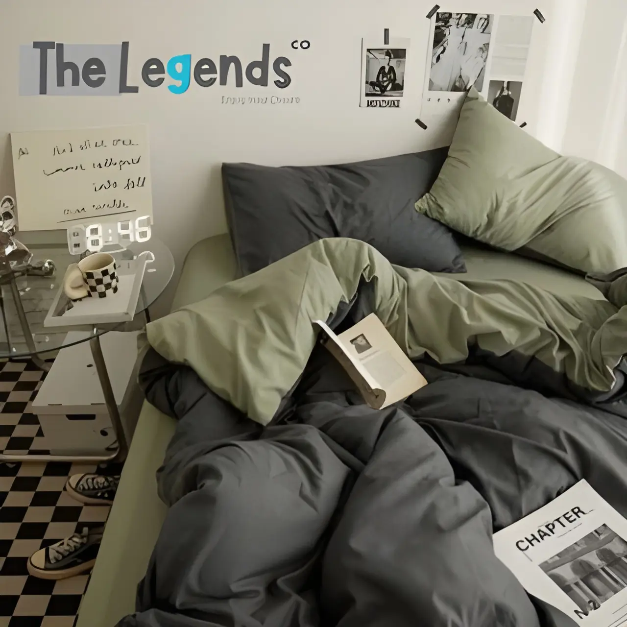 The Legends Sprei Set Bedcover Polos Two Tone Kualitas Premium Ukuran 200, 180, 160, 140, 120, 90 Paket Lengkap sprei ber Karet Sarung Bantal & Sarung Guling