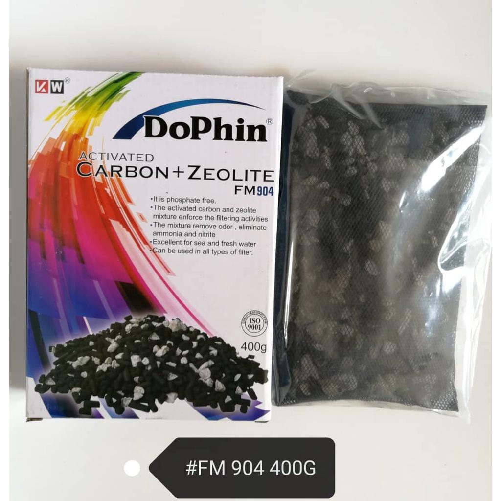 Dophin Activated Carbon Plus Zeolite 400gram Aquarium Fish Aquatic Plant Filter [FM904] Ikan Akuarium Tumbuhan Akuatic