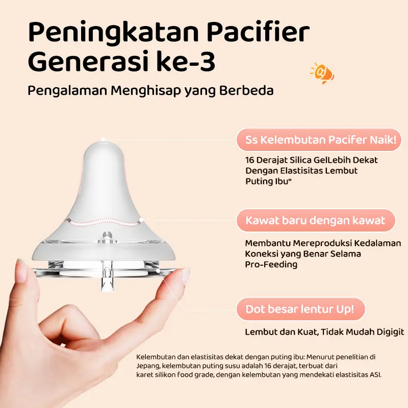 Comboer botol susu  anti-kolik   Botol susu Bayi Newborn Bahan Kaca 50MM Kaca Borosilikat Tinggi 80/160/240Ml Anti Perut Kembung Bebas BPA 5