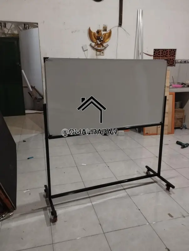 Papan Tulis Berdiri 120 x 60 cm - standing whiteboard Kantor Alat 0