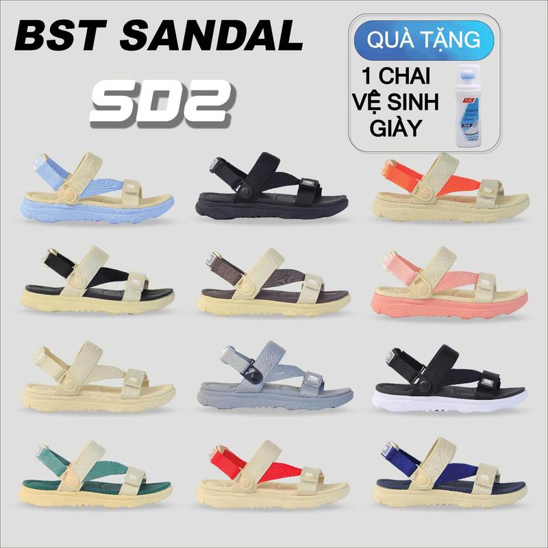 Dép Sandal Nam Nữ SYNDER SD2 -Nam tăng 1 size, nhẹ, thoáng mát [Full Màu, Size 36-44-Tặng chai vs giày ]