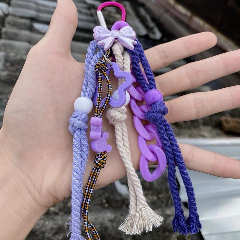 Aksesoris Gantungan Tas Wanita Couple Pita Sekolah Bag Charm Lucu Aesthetic Murah 0