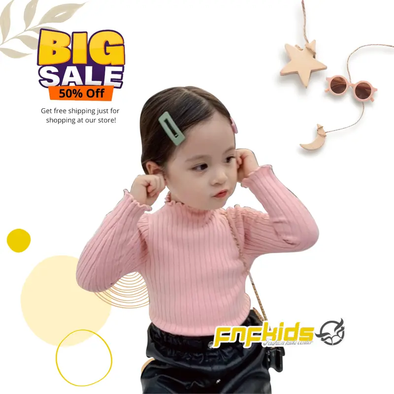 ATASAN RAJUT anak Perempuan polos kriwil Korea Fashion kids 1