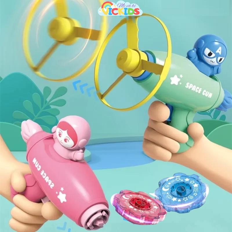 Đồ Chơi Bắn Chong Chóng Kèm Con Quay Phát Sáng Cho Bé Phóng Đĩa Bay Hình Siêu Nhân Công Chúa Máy Bắn Trái Vụ Có Đèn Xoay Tròn Trò Chơi Vận Động Ngoài Trời Vui Vẻ Cùng Bạn Bè 