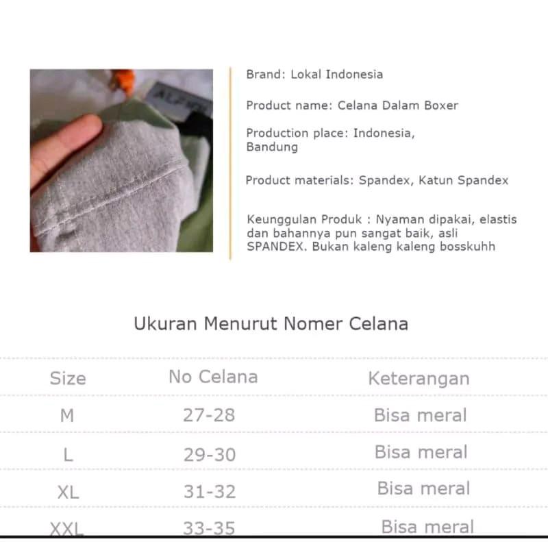celana dalam pria dewasa 5 pcs bahan spandex lentur dingin dipakai Boxer Karet 4