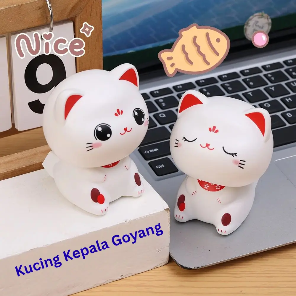 Kucing Putih Buka Mata 5 Cm
