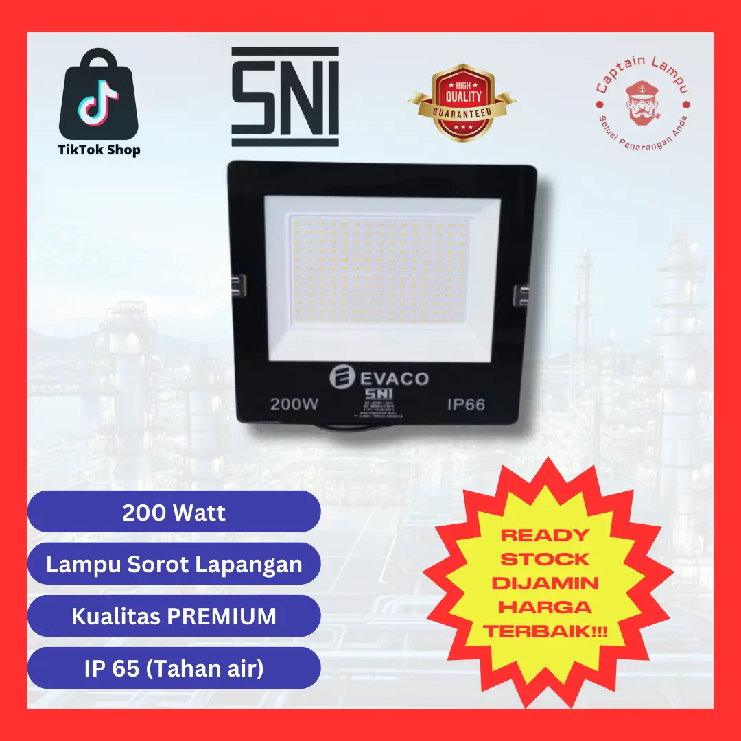 Lampu Tembak atau Sorot Listrik PREMIUM LED Flood Light 200 Watt