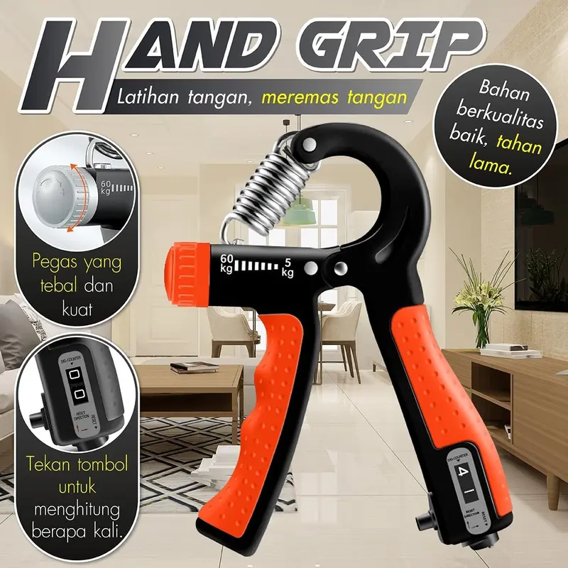 BG Sport Handgrip Alat Latihan Otot Tangan Hand Workout  Hand Portable grip Outdoor 2