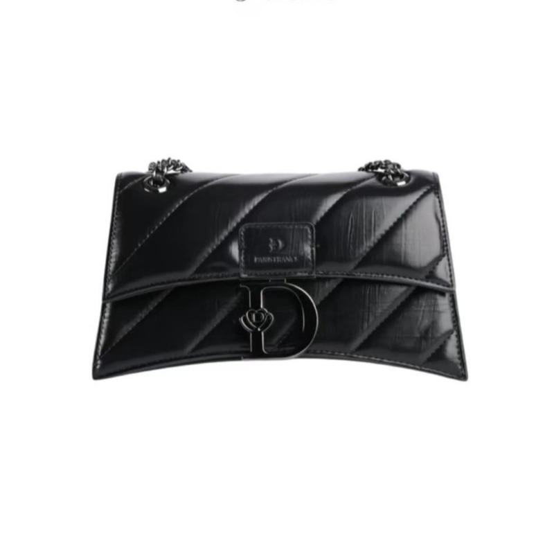   Thảo Xinh Shop  WQ -1583 Túi Xách Nữ Sang Chảnh Đeo Chéo Đeo Vai Kẹp Nách Nắp gập Phối dây xích Khóa chữ  Đi tiệc Đi chơi Đi làm mã  Bag Lady 