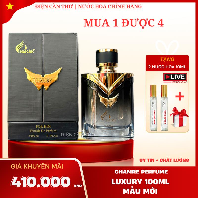  Nước hoa nam Charme Luxury 100ml  Phiên Bản 2025  Tặng 2 nước hoa 10ml nước hoa sang trọng nước hoa charme perfume chính hãng H R V E 