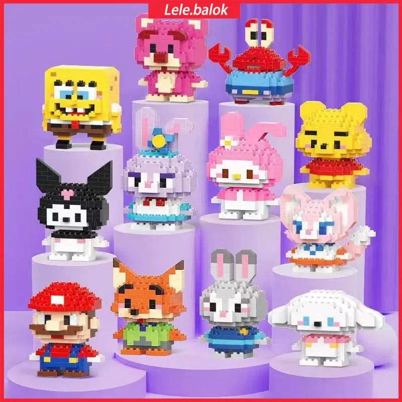 Mini Karakter Mainan Bricks kecil karakter Model 3D Puzzle Susun Balok Edukasi Mainan Hadiah ulang tahun