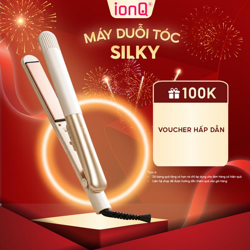 Máy duỗi tóc ép thẳng ionQ Silky 200 triệu ion âm lõi gốm T-Gross chăm sóc tóc suôn mượt