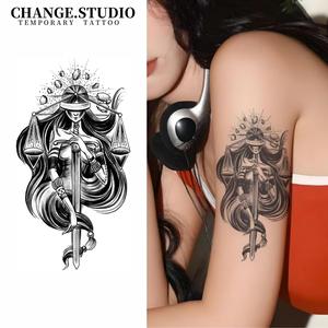 Xăm Tạm Thời, Thiết Kế Nữ Thần Chiến Tranh, Kéo Dài Trong 15 Ngày, Không Thấm Nước, Không Lo Sợ Ma Sát, Nhãn Dán Hình Xăm