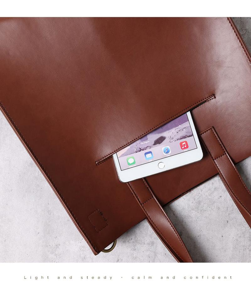Product Introduction of 2023 Single Shoulder Crossbody Tote Bag Simple and Stylish Casual All-Matching Men's Bag Large Capacity Square Vertical Tote 19