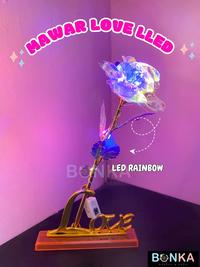 Gambar Lampu Hias Bunga Mawar LED Kado Romantis Hadiah Ultah Anniversary Dekorasi Kamar BONKA - Komplit LED Rainbow dari Bonekahandmadesukasuka Kota Surakarta 4 Tokopedia