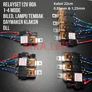 Relayset biled lampu tembak daymaker klakson sen dll 1-4 channel