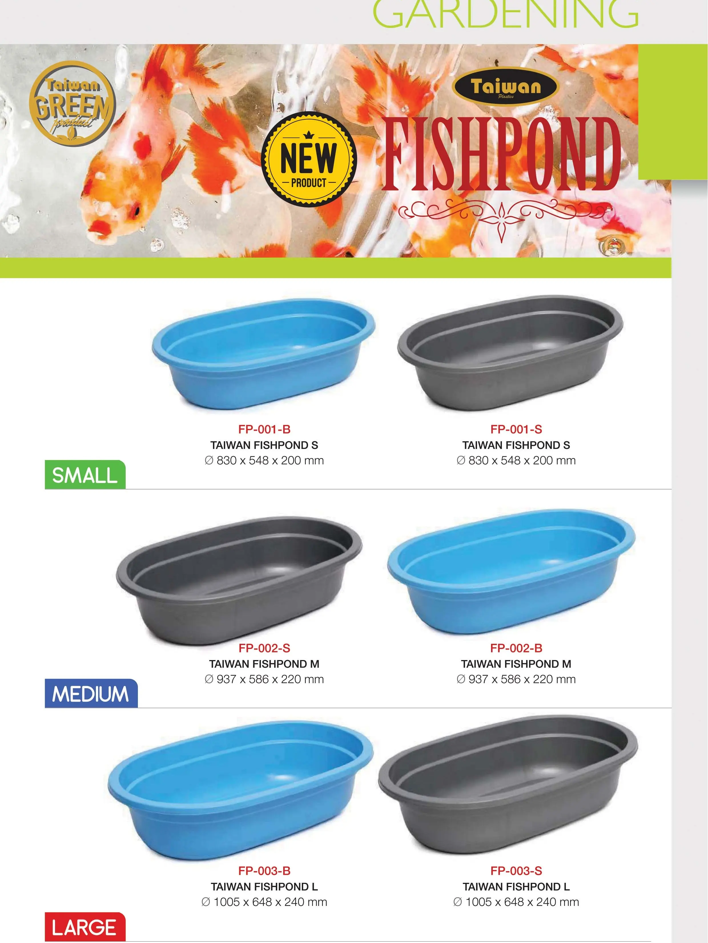 FISHPOND – Bak Oval Serbaguna - MEREK TAIWAN PLASTIK