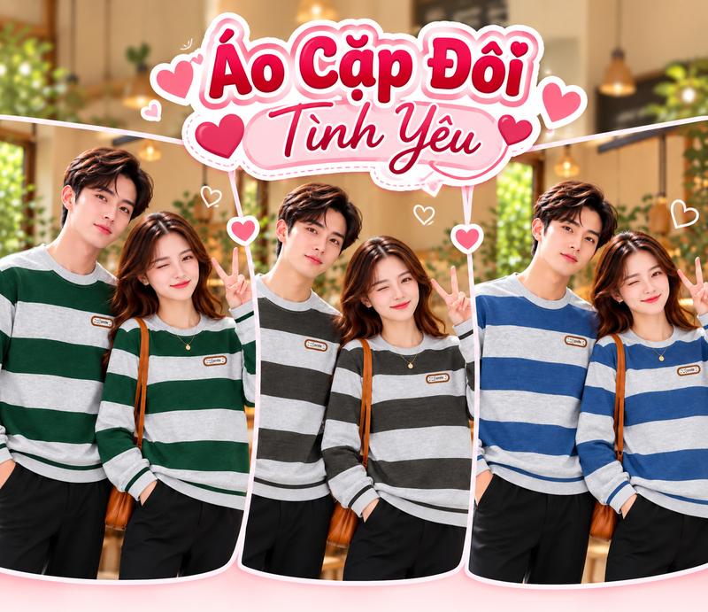 Xưởng SĨ Áo Cặp Đôi nam nữ Len Dệt Kim sợi len cotton mịn mát kiểu dáng basic nhà Anh Nga