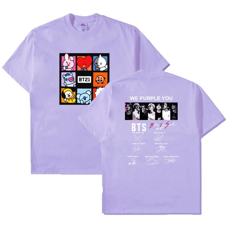 Product Introduction of Kaos Bangtan bts21 full gambar we purple Your TTD Bangtan 1