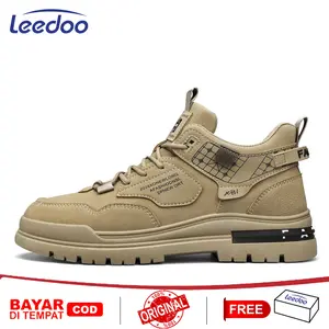 Leedoo Sepatu Casual Pria Olahraga Sneakers Sporty Kuliah Kekinian Sepatu Running Karet  Kekinian Outdoor Kerja Shoes MC464