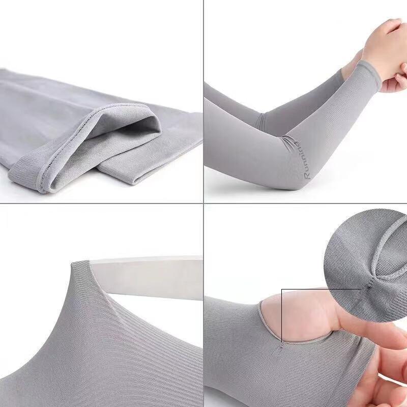 Product Introduction of ice Fabric cycling Arm Sleeves Sun Protection Cooling Hand Sock Sunscreen Anti-UV Arm Sleeves Sarung Tangan handsocks 5